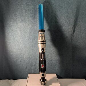 Star Wars Hasbro LFL 2007 Build Your Own Lightsaber Set Obi-Wan Blue TESTED WORK